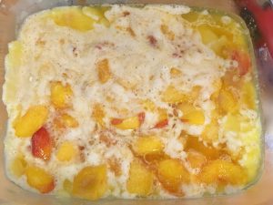 uncooked peach cobbler